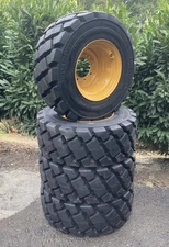 4-Heavy Duty 12-16.5 SKS-7 Skid Steer Tires/Rims for CAT 252,256,262,272 & more