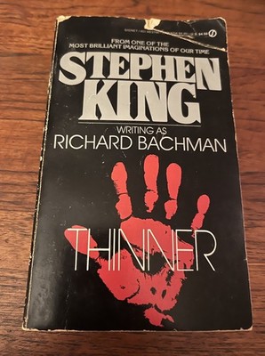 Vintage Stephen King Richard Bachman Paperback Thinner 1985 1st Signet Printing