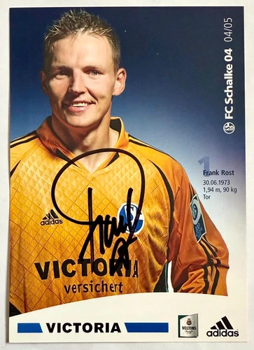 Frank Rost FC Schalke 04 hand signed autograph card season 2004-05 AK RARE
