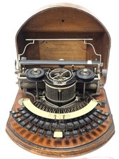 AMAZING antique and very rare typewriter HAMMOND nº2 curved circa 1895 thumbnail