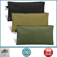 3 Pack Tool Bag Zipper Pouch, Premium Storage Organizer with Carabiner & Zipper
