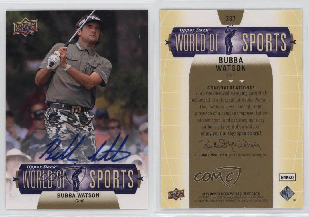 2011 Upper Deck World of Sports Auto Bubba Watson #287 Auto i4v