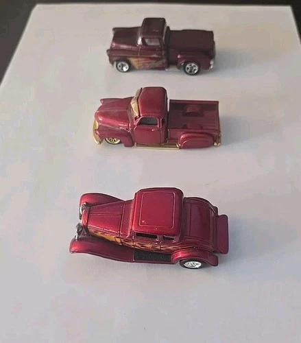 Hot Wheels lot of 3 diecast Vintage Race Trucks