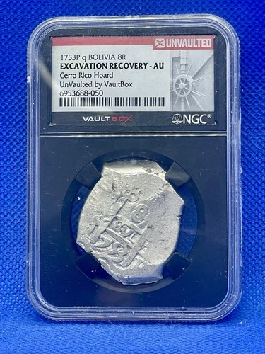 1753Pq Bolivia 8 Real Excavation Recovery-AU Cerro Rico Hoard NGC