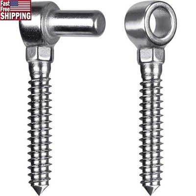 304 Stainless Steel Screw Hook & Eye Hinges Heavy Duty Durable Gate Hardware New