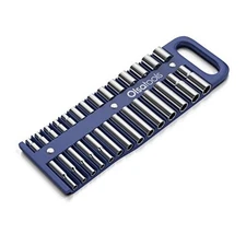  Magnetic Portable Socket Organizer Tray - - Holder for 3/8-Inch Drive Blue