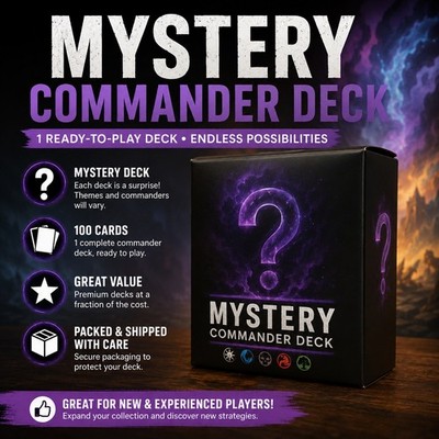 Mystery Commander Deck   100 Cards   Ready to Play   MTG EDH - Budget Friendly 