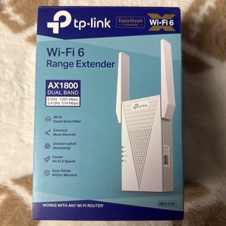 Open Box TP Link AX1800 Dual Band Wi Fi 6 Range Extender 2.4/5 GHz RE615X