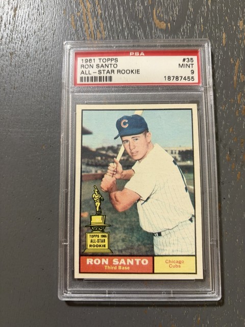 1961 Topps Ron Santo #35  All Star Rookie Psa 9 Low Pop Cubs