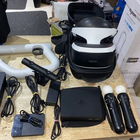 PlayStation 4 Slim PS4 Console CUH-2200A W/ VR Headset Set, Aim Controller ETC