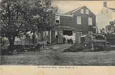 NJ South Branch DPO 1909 The Blacksmith Shop New Jersey PC MSG~work In Asbury 