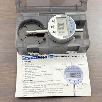Fowler Digital Indicator .5'' Range .0005'' Res Lug And Flat Back 54-520-255-0