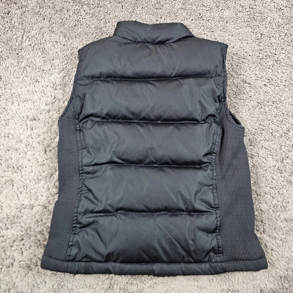 Chaleco DE COLECCIÓN Gap para Mujer XS Negro Abajo Puffer Bolsillos con Cremallera Completa Forrado Panel Acanalado Foto 4 de 4