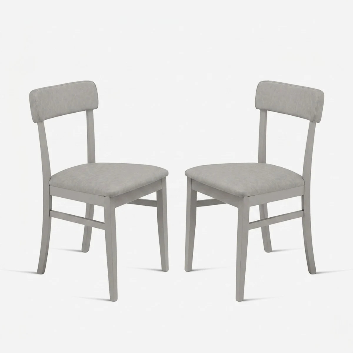 Chaises en éco-cuir et bois noble Lipsia au design raffiné de salon