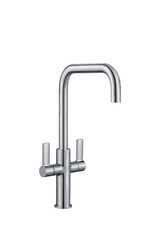 Westco Alpina Kitchen Mixer Tap Chrome Dual Lever Swivel High Spout Brass UK