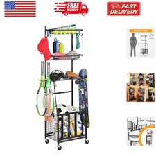 Sports Equipment Storage for Garage, Indoor/Outdoor Sports Rack for Garage, B...