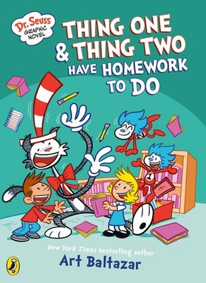 Dr Seuss Graphic Novel: Thing One and Thing Two Have Homework to Do Art Bal