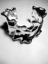 Designer HAGIT GORALI Sterling Wide Cuff Bracelet. Isreal. 925. Large  New