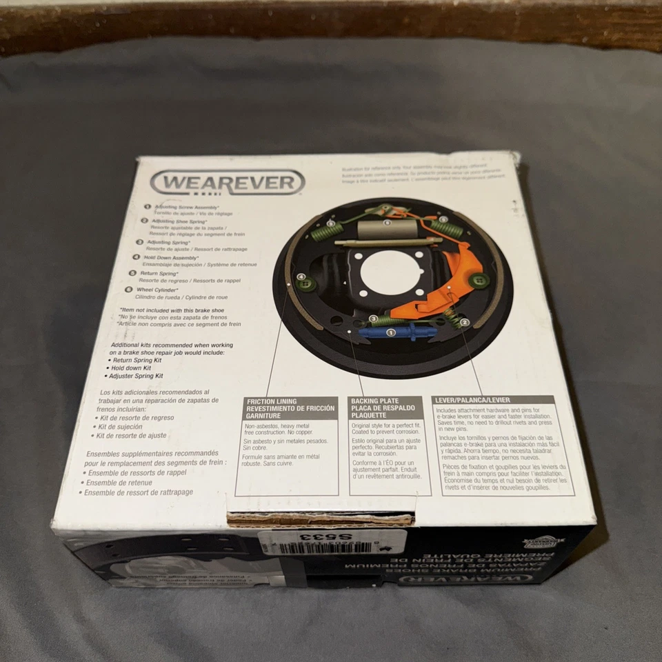 Carquest Wearever S533 - 高级鼓刹鞋 - 2002 - 2006 年日产 Sentra — 第 4/4 张图片