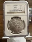 1885-P Morgan Silver $1 Coin NGC MS64 Cert 3428255-042