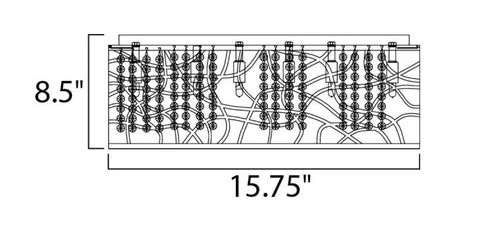 ET2 Inca 7 LED 15.75" Wide Flush Mount, Polished Chrome, 20.3W E21300-10PC - Picture 3 of 4