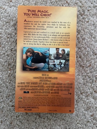 Free Willy (VHS, 2003) 10th Anniversary Special Edition Pre-owned - Picture 3 of 5