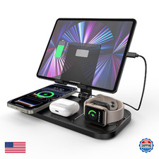 4 in 1 Wireless Charger for iPhone 17-13, Apple Watch, AirPods & iPad Charging D