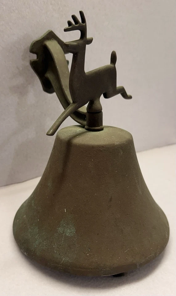 Campana de puerta John Deere; montaje en pared; latón; campana de cena rústica RARA Foto 4 de 4