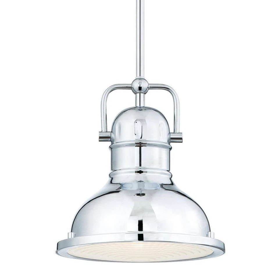 Westinghouse Boswell 1灯镀铬LED迷你吊坠带磨砂丙烯酸镜头 — 第 3/4 张图片