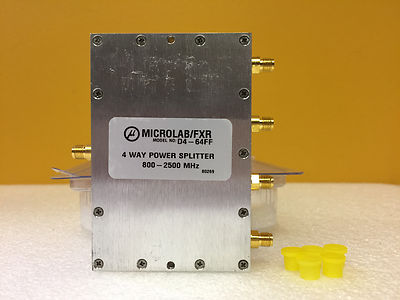 Microlab / FXR D4-64FF 800 to 2500 MHz Wilkinson Power Divider / Splitter New!