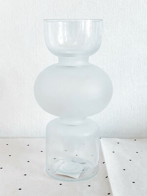 Boltze Home VASE Milchglas Weiß Blumenvase BOHO HYGGE #2021245