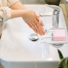 Soap Dish Non-Slip Self Draining Silicone Soap Holder Flexible Soap Saver Tray
