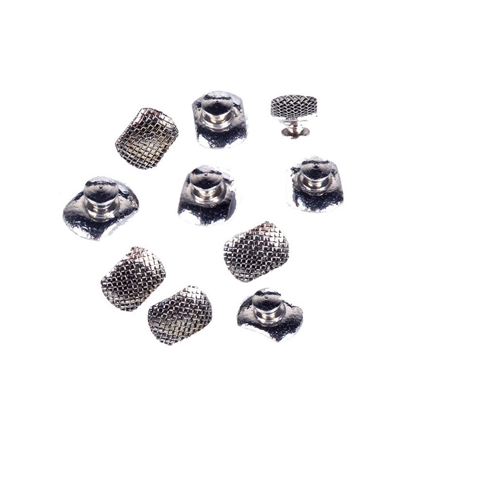 100 Boutons Linguals Adhésifs Pour Orthodontie – Base Ronde Métal – Pour Laboratoire Dentaire