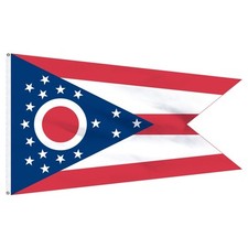 Ohio Flag 2x3ft House Flag US State Flag OH 100D SPUN POLYESTER Flag