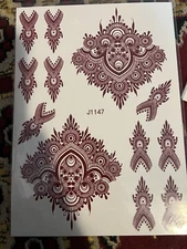 water proof Tattoo Sticker Henna Tattoo Sticker Temporary
