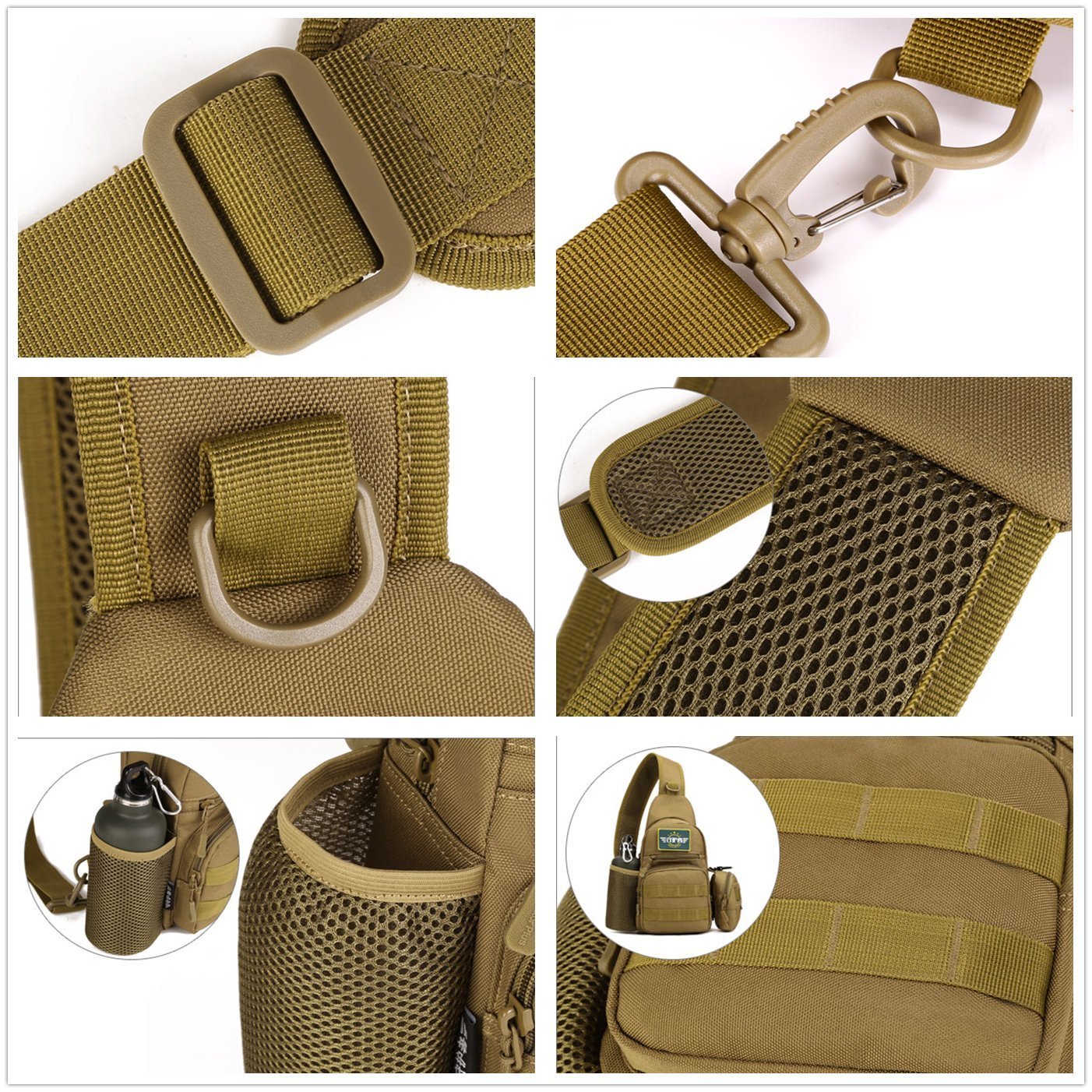 Small Tactical Chest Bags Molle Daypack Backpack Military Shoulder Crossbody Bag eBay