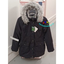 Hollister Faux Teddy Lined Parka Jacket Coat Black Womens Size M,l