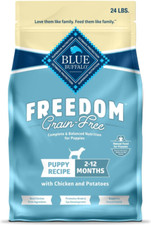 Blue Buffalo Freedom Puppy Grain-Free Chicken Potatoes Dry Dog Food, 24 lb