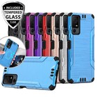 For Lively Jitterbug Smart4 Case Brushed Armor Magnetic Cover +Tempered Glass