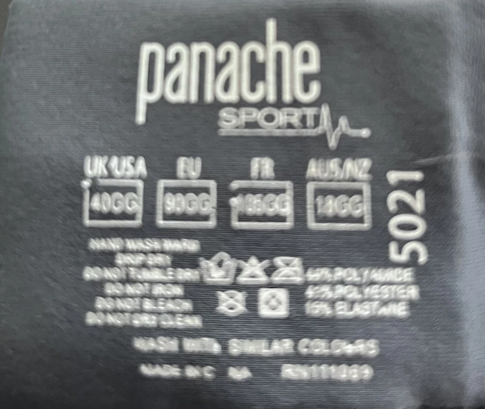 Sujetador deportivo acolchado con aros gris panache y lavanda, estilo 5201 - talla 40GG Foto 4 de 4