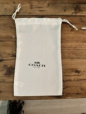 Coach Dust Bag 9.5  X 5.5  White Storage Cover Purse Wallet Drawstring