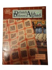 American School of Needlework Definitely Different Afghans Crochet 5 Patterns
