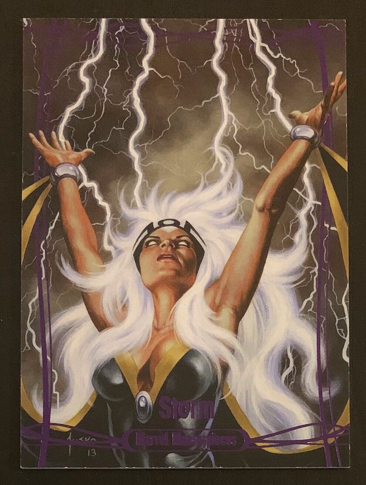 2016 Marvel Masterpieces Epic Purple #61 STORM Insert Comic Card /199