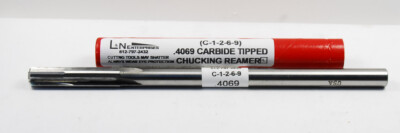 .4069  X .3742 X 1-3/4 X 7 OAL 4 STR FLUTE RH CARBIDE TIP REAMER HSS (C-1-2-6-9)