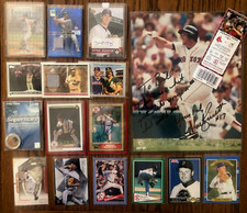 BOSTON RED SOX BASEBALL LOT! AUTOGRAPHS! BARRETT 8X10! JERSEY CARDS! CLEMONS!