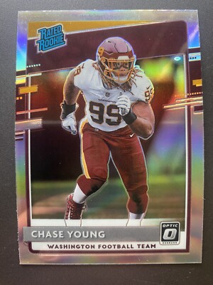 2020 Donruss Optic SILVER PRIZM / Chase Young RATED ROOKIE, Super Sharp!(HUCK S)