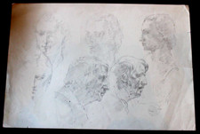 DDR Maler Professor Peuker Wolfgang Bleistift Zeichnung Original Studie