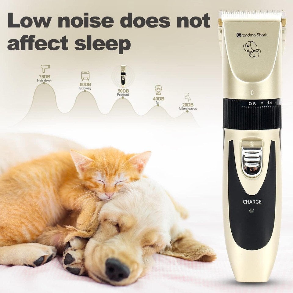 Professional Dog Grooming Kit, Rechargeable, Cordless, Low Noise Dog