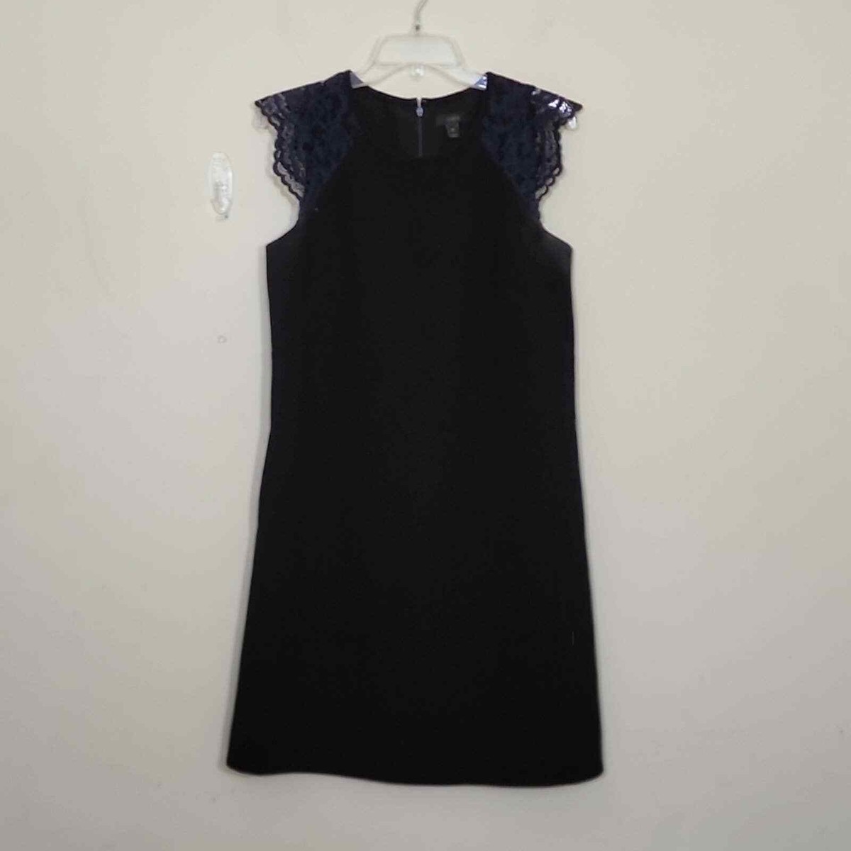 j crew lace trim shift dress New J.Crew Tiered Eyelet Dress Lace Shift Ivory Size 00 G8475 $98