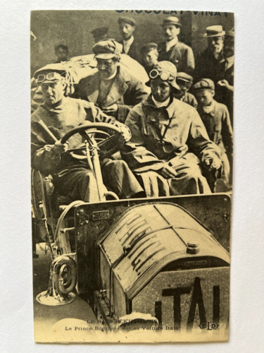 👍 1907 CHINA PEKING PARIS CAR RALLY WINNER PRINCE BORGHESE POSTCARD 北京巴黎赛车 - Photo 1 sur 2